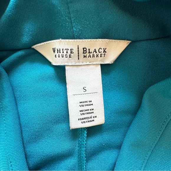 White House Black Market Teal Blue Sleeveless V-Neck Dress Mini Size Small - Picture 3 of 9